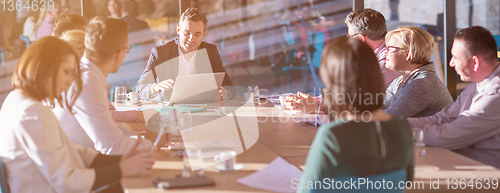 Image of young business team on meeting at office