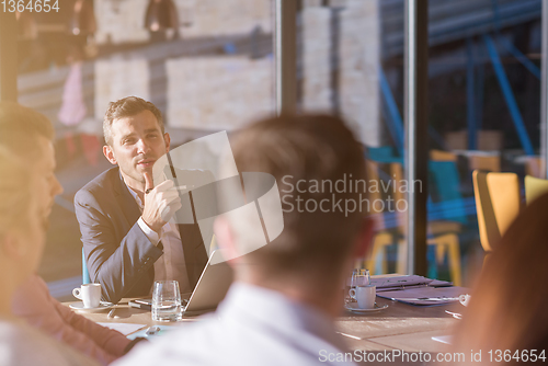 Image of young business team on meeting at office