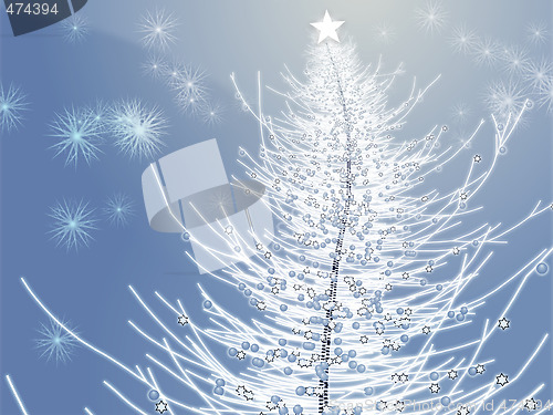 Image of Sparkly christmas tree illustration