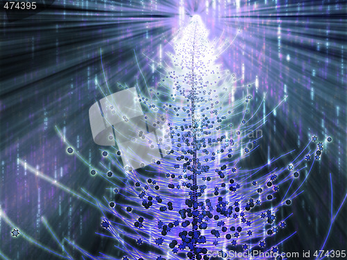 Image of Sparkly christmas tree illustration