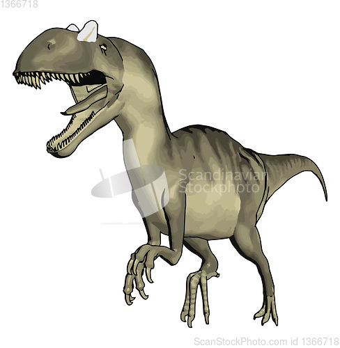 Image of Extinct animal Dinosaur vector or color illustration
