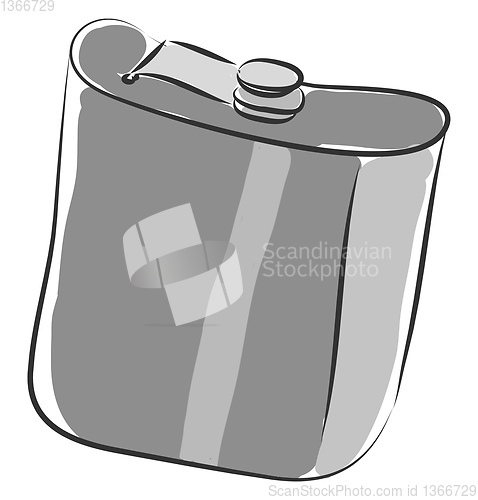 Image of Blue colour flask with green chemicals vector or color illustrat