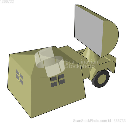 Image of Electro-optic sensor radar vector or color illustration