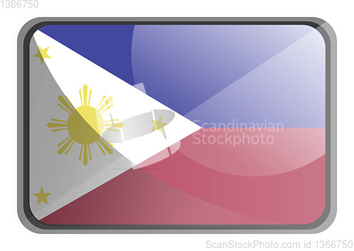 Image of Vector illustration of Philippines flag on white background.
