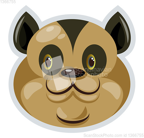 Image of Brown Panda, vector color illustration.