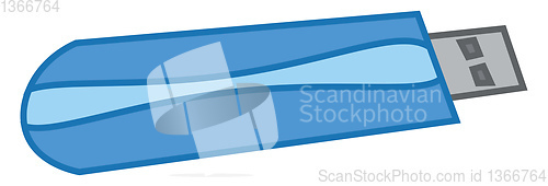 Image of External storage flash drive vector or color illustration