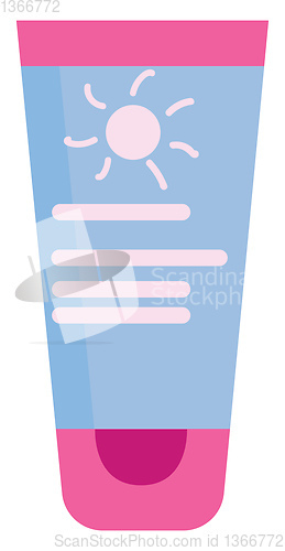 Image of Hand cream/Sunscreen lotion vector or color illustration