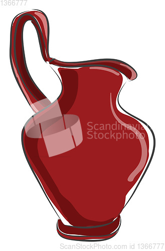 Image of Red jug vector illustration on white background