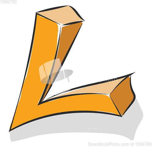 Image of Letter L alphabet vector or color illustration