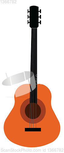 Image of A musical instrument known as bass guitar with strings vector co