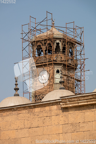 Image of The Mosque of Muhammad Ali in Cairo Egypt at sunset