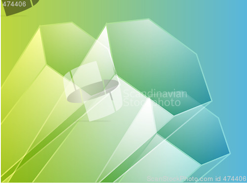 Image of Abstract geometric hexagon design