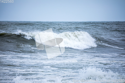 Image of stormy ocean scenery background