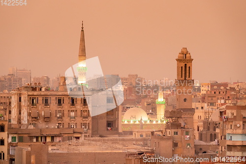 Image of sunset scenery at Cairo Egypt