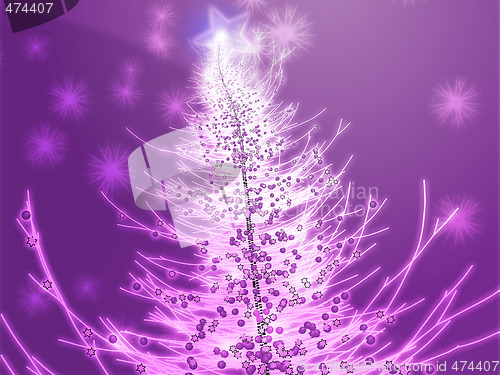 Image of Sparkly christmas tree illustration