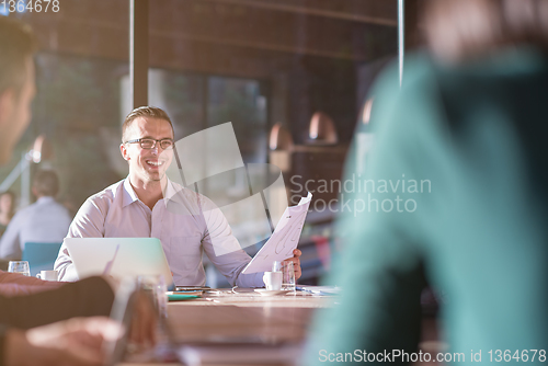 Image of young business team on meeting at office