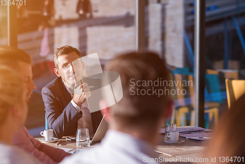 Image of young business team on meeting at office