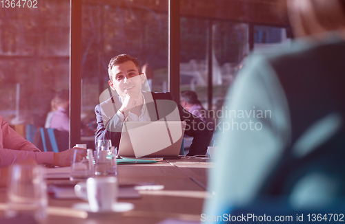 Image of young business team on meeting at office