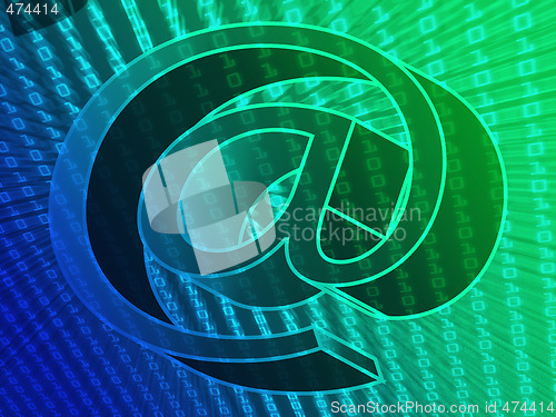 Image of At internet symbol data transfer