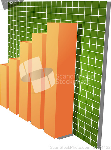 Image of Financial barchart illustration