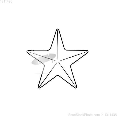 Image of Star hand drawn outline doodle icon.