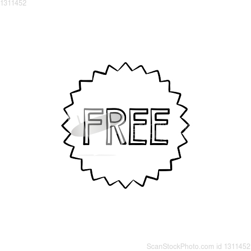 Image of Free sticker hand drawn outline doodle icon.