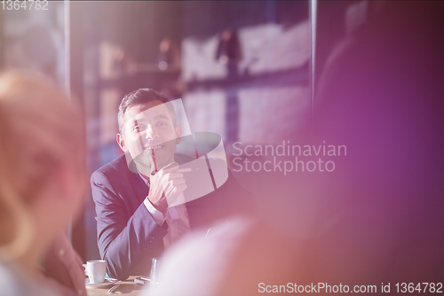 Image of young business team on meeting at office