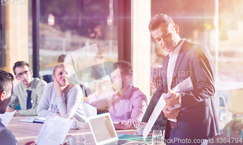 Image of young business team on meeting at office