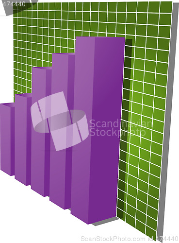 Image of Financial barchart illustration