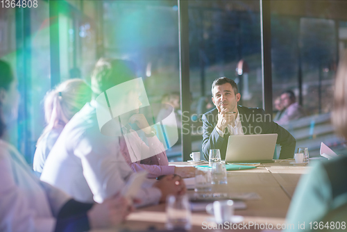 Image of young business team on meeting at office