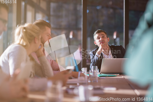 Image of young business team on meeting at office