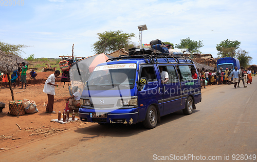 Image of Malagasy peoples on rural city Sofia in Madagascar