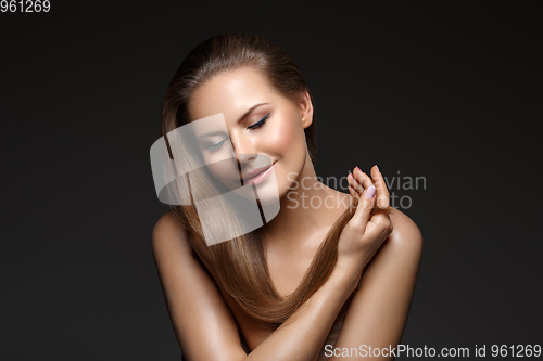 Image of girl with beautiful long hair