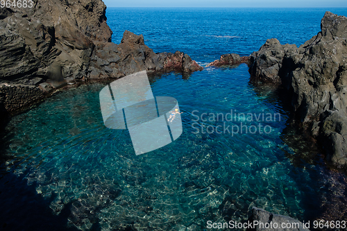 Image of natural swimming pools on Tenerife island