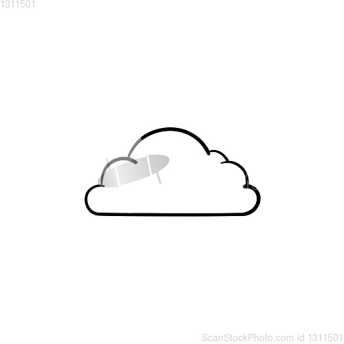 Image of Cloud hand drawn outline doodle icon.