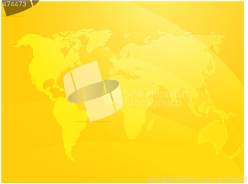 Image of World map waves