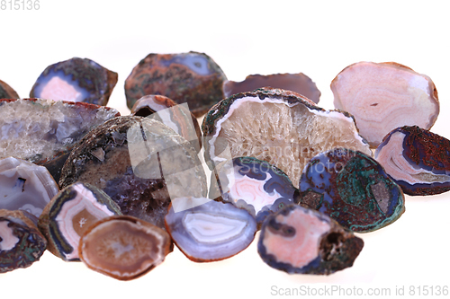 Image of color agate collection