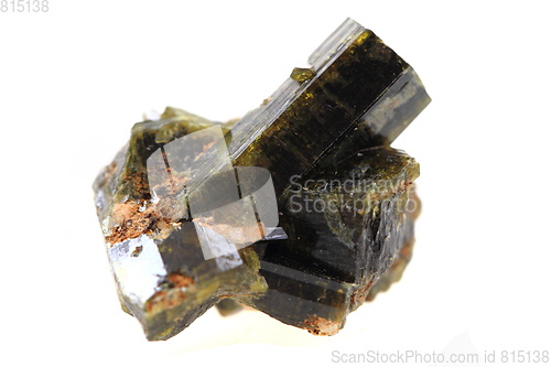 Image of epidote mineral isolated