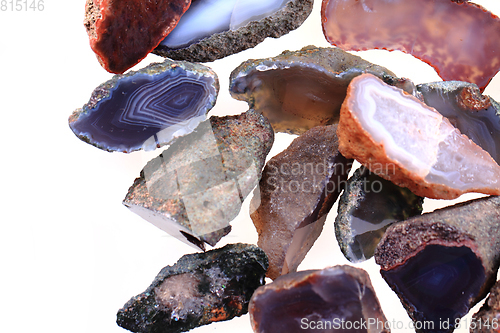 Image of color agate collection