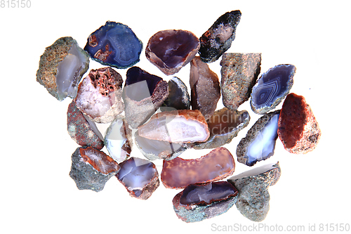 Image of color agate collection