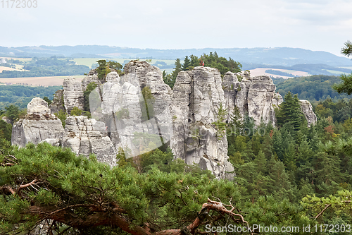 Image of sandstone rocks near Valdstejn gothic castle