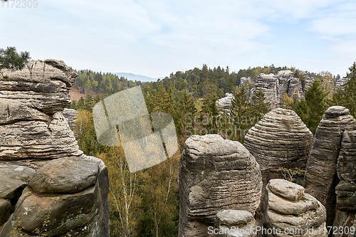 Image of sandstone rocks - Prachovske skaly (Prachov Rocks)