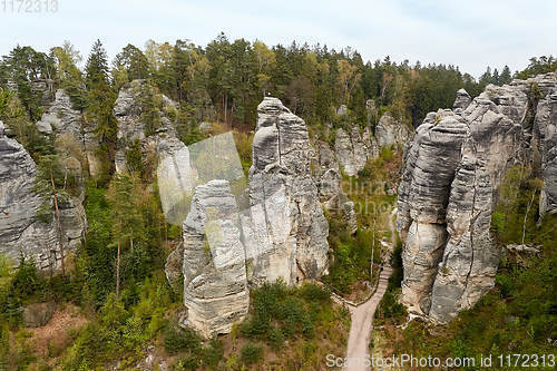 Image of sandstone rocks - Prachovske skaly (Prachov Rocks)