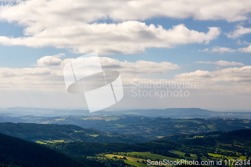 Image of view to the valley in National Park Krkonose