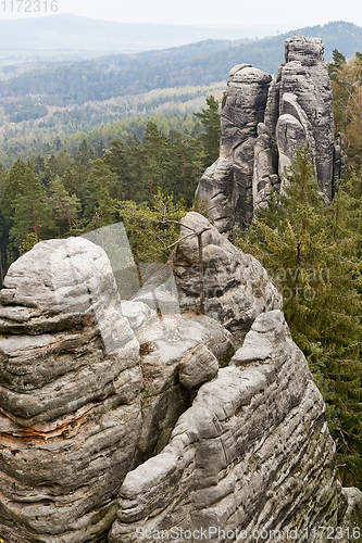 Image of sandstone rocks - Prachovske skaly (Prachov Rocks)