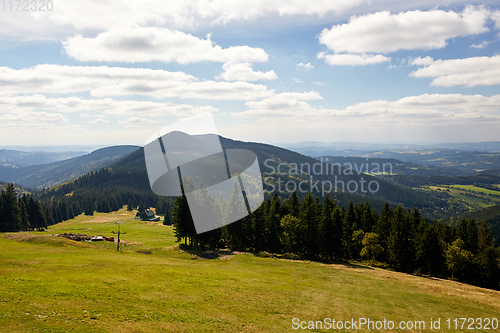 Image of view to the valley in National Park Krkonose