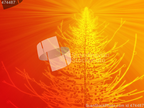 Image of Sparkly christmas tree illustration