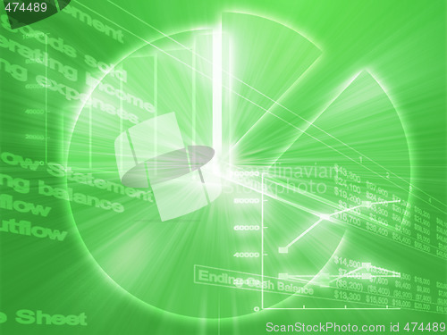 Image of Spreadsheet business charts illustration