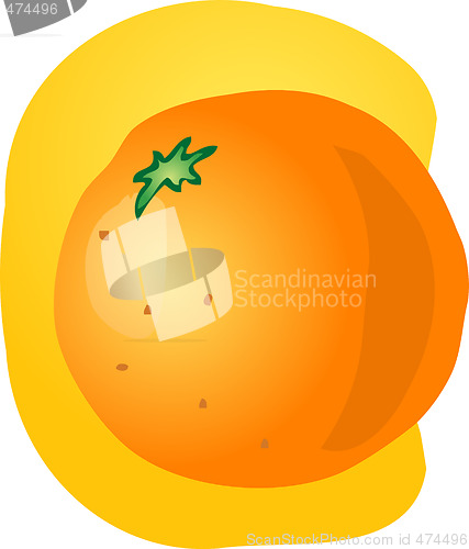 Image of Whole orange illustration