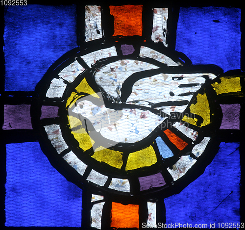 Image of Holy Spirit Bird, stained glas